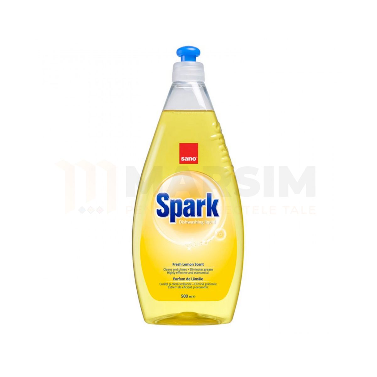 Detergentul lichid pentru vase Sano Spark